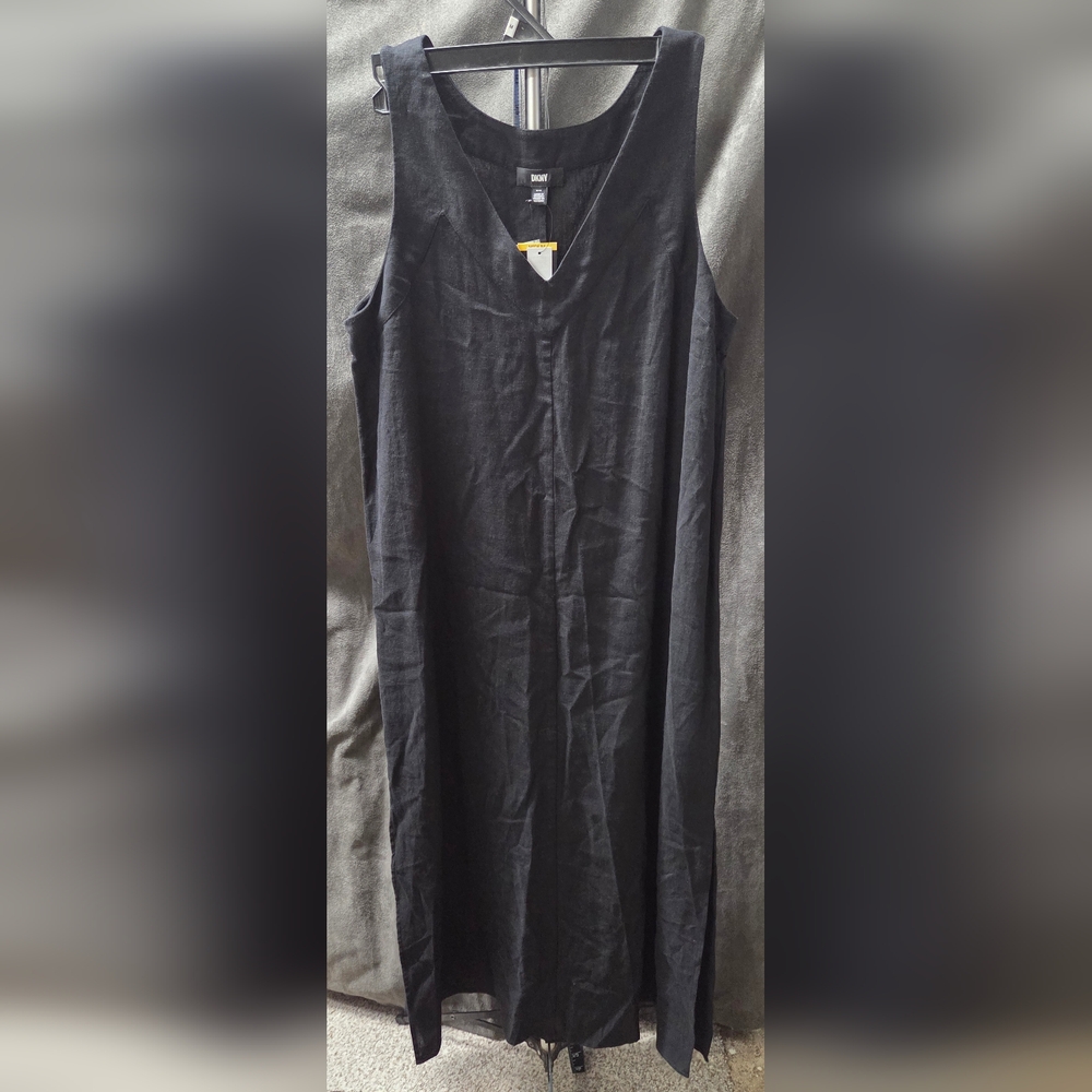 DKNY Black Sleeveless Maxi Dress